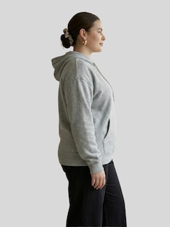Foto 4 | Foto 4 | Sudadera Oversize Cómoda Versátil Sud-1021 Gris Claro Capucha Y Bolsillo Frontal Para Mujer