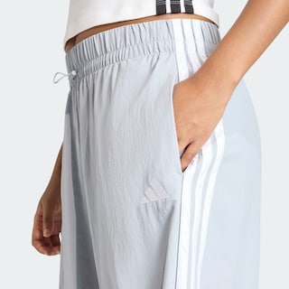 Foto 5 | Foto 5 | Pants Essentials 3 Franjas Lifestyle Parachute Tejido Adidas Gris Mujer