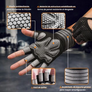 Foto 4 | Foto 4 | Guantes Lab.g Gym Tacticos Pesas Crossfit Hombre Talla G Negro