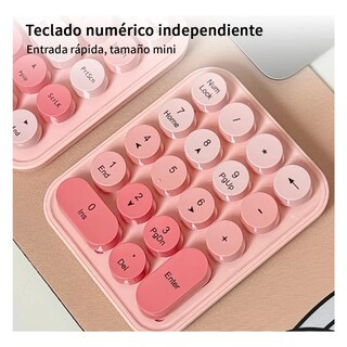 Foto 3 | Foto 3 | Kit De Teclado Y Mouse Inalámbrico 3pcs Eo Safe Imports Esi-23214 Rosa