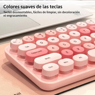 Foto 4 | Foto 4 | Kit De Teclado Y Mouse Inalámbrico 3pcs Eo Safe Imports Esi-23214 Rosa