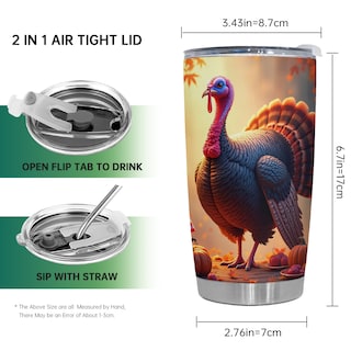 Foto 2 | Foto 2 | Taza De Viaje Oasisdream Vaso De 600 Ml Con Estampado De Pavo - Venta Internacional.