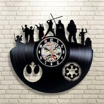 Reloj De Pared Stormtroopers Daths Vaders Con Disco De Vinilo De 30 Cm - Venta Internacional.
