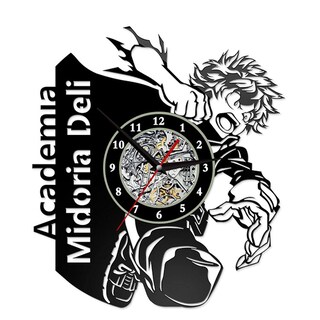 Foto 1 | Foto 1 | Reloj De Pared Con Disco De Vinilo My Heros Academias Midoriya Izuku - Venta Internacional.