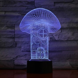 Foto 2 | Foto 2 | Lámpara Led De Ilusión 3d Night Light Mushroom Con Cambio De Color - Venta Internacional.