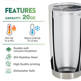 Foto 5 | Foto 5 | Taza De Café Tumbler Oasisdream De 600 Ml Con Estampado De Esqueletos - Venta Internacional.