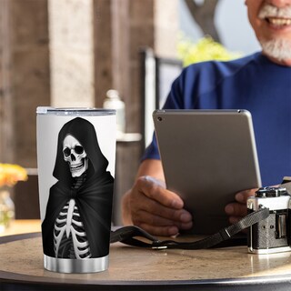 Foto 6 | Foto 6 | Taza De Café Tumbler Oasisdream De 600 Ml Con Estampado De Esqueletos - Venta Internacional.