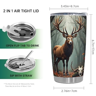 Foto 2 | Foto 2 | Taza De Café Oasisdream 600 Ml Con Estampado De Ciervos - Venta Internacional.