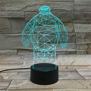 Foto 1 | Foto 1 | Lámpara De Ilusión Led 3d Baymaxs Con Luz Nocturna Que Cambia De Color - Venta Internacional.