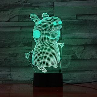 Foto 1 | Foto 1 | Lámpara Nocturna 3d Page Colorful Touch Led Pig Para Niños - Venta Internacional.