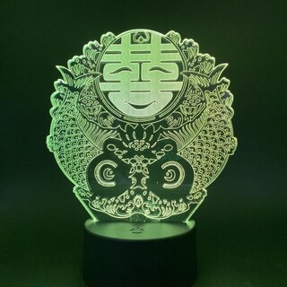 Foto 1 | Foto 1 | Lámpara De Ilusión Led 3d Happy Double Fish De Night Light - Venta Internacional.