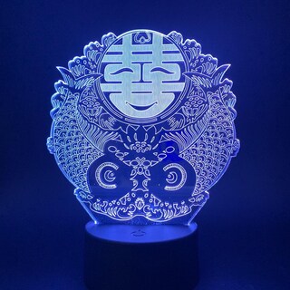 Foto 2 | Foto 2 | Lámpara De Ilusión Led 3d Happy Double Fish De Night Light - Venta Internacional.