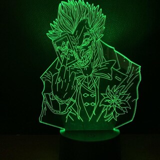 Foto 2 | Foto 2 | Lámpara Led De Ilusión 3d Con Luz Nocturna Con Forma De Payaso Con Póker - Venta Internacional.