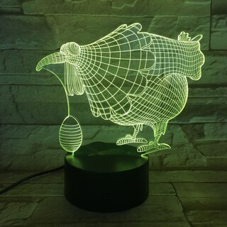 Foto 1 | Foto 1 | Lámpara De Mesa Con Luz Nocturna Led 3d Hen Para Dormitorio Infantil - Venta Internacional.