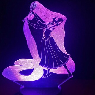 Foto 1 | Foto 1 | Lámpara Led 3d De Ilusión Nocturna Rapunzels Con Cambio De Color - Venta Internacional.