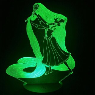 Foto 2 | Foto 2 | Lámpara Led 3d De Ilusión Nocturna Rapunzels Con Cambio De Color - Venta Internacional.