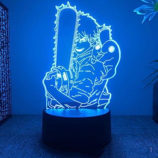 Foto 1 | Foto 1 | Lámpara Led De Ilusión 3d Con Luz Nocturna Motosierras Denji Anime - Venta Internacional.