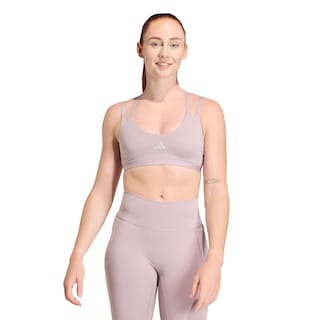 Foto 1 | Foto 1 | Top Deportivo De Tiras Optime Workout De Soporte Ligero Adidas Violeta Mujer