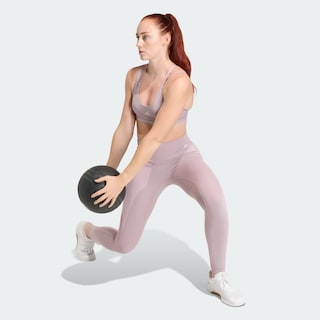 Foto 6 | Foto 6 | Top Deportivo De Tiras Optime Workout De Soporte Ligero Adidas Violeta Mujer