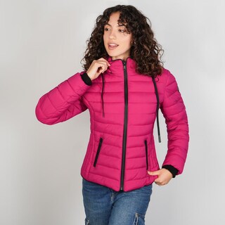 Foto 3 | Foto 3 | Chamarra Capitonada Para Mujer Con Cuello Alto Y Gorro Desmontable Greenlander Rosa