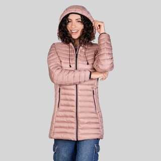 Foto 6 | Foto 6 | Chamarra Larga Capitonada Para Mujer Con Capucha Greenlander Rosa Claro