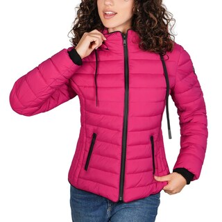 Foto 2 | Foto 2 | Chamarra Capitonada Para Mujer Con Cuello Alto Y Gorro Desmontable Greenlander Rosa