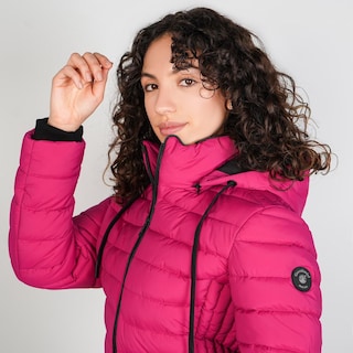 Foto 5 | Foto 5 | Chamarra Capitonada Para Mujer Con Cuello Alto Y Gorro Desmontable Greenlander Rosa
