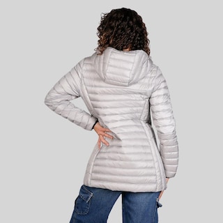 Foto 7 | Foto 7 | Chamarra Larga Capitonada Para Mujer Con Capucha Greenlander Gris