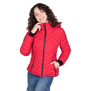 Foto 1 | Foto 1 | Chamarra Capitonada Para Mujer Con Cuello Alto Y Bolsillos A Los Costados Greenlander Rojo