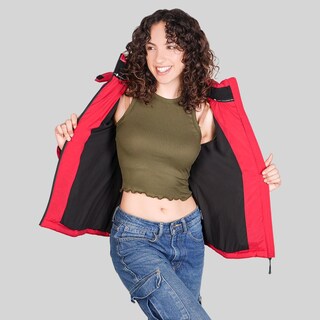 Foto 4 | Foto 4 | Chamarra Capitonada Para Mujer Con Cuello Alto Y Bolsillos A Los Costados Greenlander Rojo