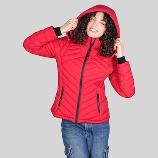 Foto 6 | Foto 6 | Chamarra Capitonada Para Mujer Con Cuello Alto Y Bolsillos A Los Costados Greenlander Rojo