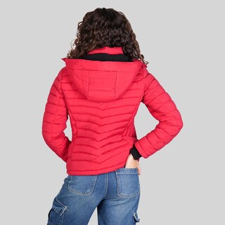 Foto 7 | Foto 7 | Chamarra Capitonada Para Mujer Con Cuello Alto Y Bolsillos A Los Costados Greenlander Rojo