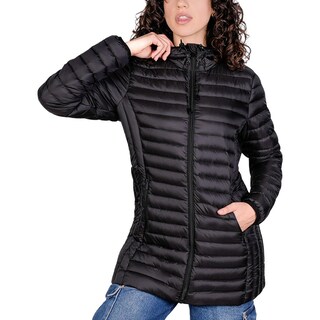 Foto 2 | Foto 2 | Chamarra Larga Capitonada Para Mujer Con Capucha Greenlander Negro