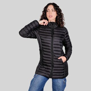 Foto 3 | Foto 3 | Chamarra Larga Capitonada Para Mujer Con Capucha Greenlander Negro