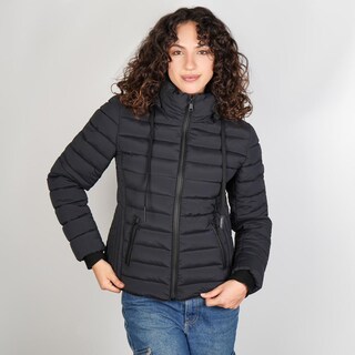 Foto 3 | Foto 3 | Chamarra Capitonada Para Mujer Con Cuello Alto Y Gorro Desmontable Greenlander Negro