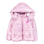 Chamarra Capitonada Barbie Rosa con Brillos Tornasol para Niña