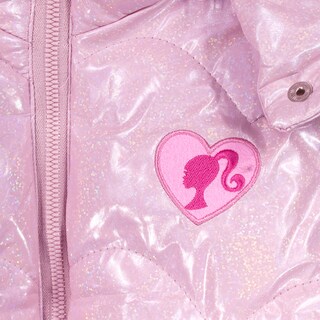 Foto 3 | Foto 3 | Chamarra Capitonada Barbie Rosa con Brillos Tornasol para Niña