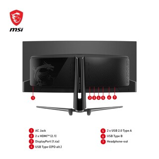 Foto 6 | Foto 6 | Monitor Msi 341cqpx de 34 Pulgadas Oled