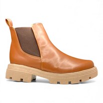 Botas Chelsea de Cuero Marrón para Niña