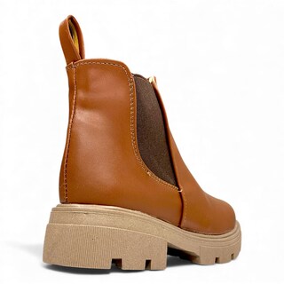 Foto 3 | Foto 3 | Botas Chelsea de Cuero Marrón para Niña