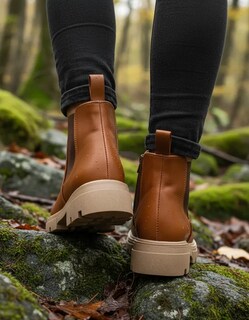 Foto 5 | Foto 5 | Botas Chelsea de Cuero Marrón para Niña