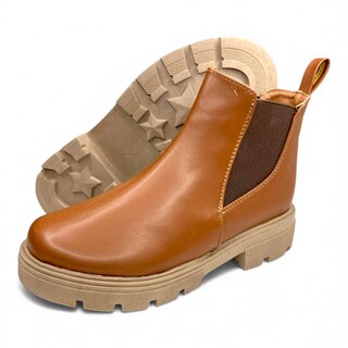 Foto 6 | Foto 6 | Botas Chelsea de Cuero Marrón para Niña