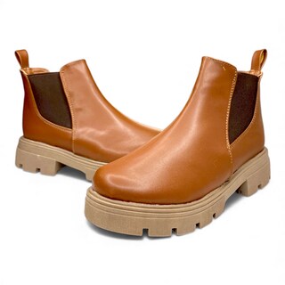 Foto 7 | Foto 7 | Botas Chelsea de Cuero Marrón para Niña