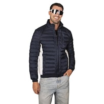 Chamarra Capitonada Para Hombre Con Bolsa En Pecho Greenlander Azul Marino