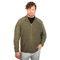 Chamarra De Fleece Plus Size Para Hombre Con Bolsillos Y Mangas Raglan Greenlander Verde