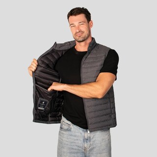 Foto 4 | Foto 4 | Chaleco Capitonado Para Hombre Con Bolsillos Y Empacable Greenlander Gris