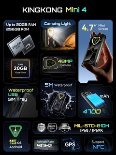 Foto 2 | Foto 2 | Smartphone Cubot Kingkong Mini 4 128GB 6GB RAM Negro