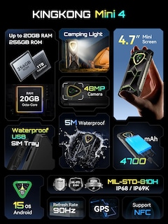 Foto 2 | Foto 2 | Smartphone Cubot Kingkong Mini 4 128GB 6GB RAM Negro