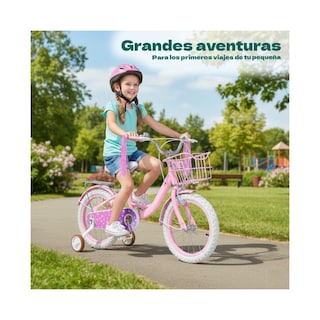 Foto 7 | Foto 7 | Bicicleta Infantil Morada Niña Rodada 16 Con Canasta Little Monkey