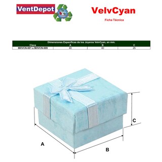 Foto 5 | Foto 5 | Caja Cartón Cian Para Dijes Ventdepot Mxvcn-004 4piezas Cian